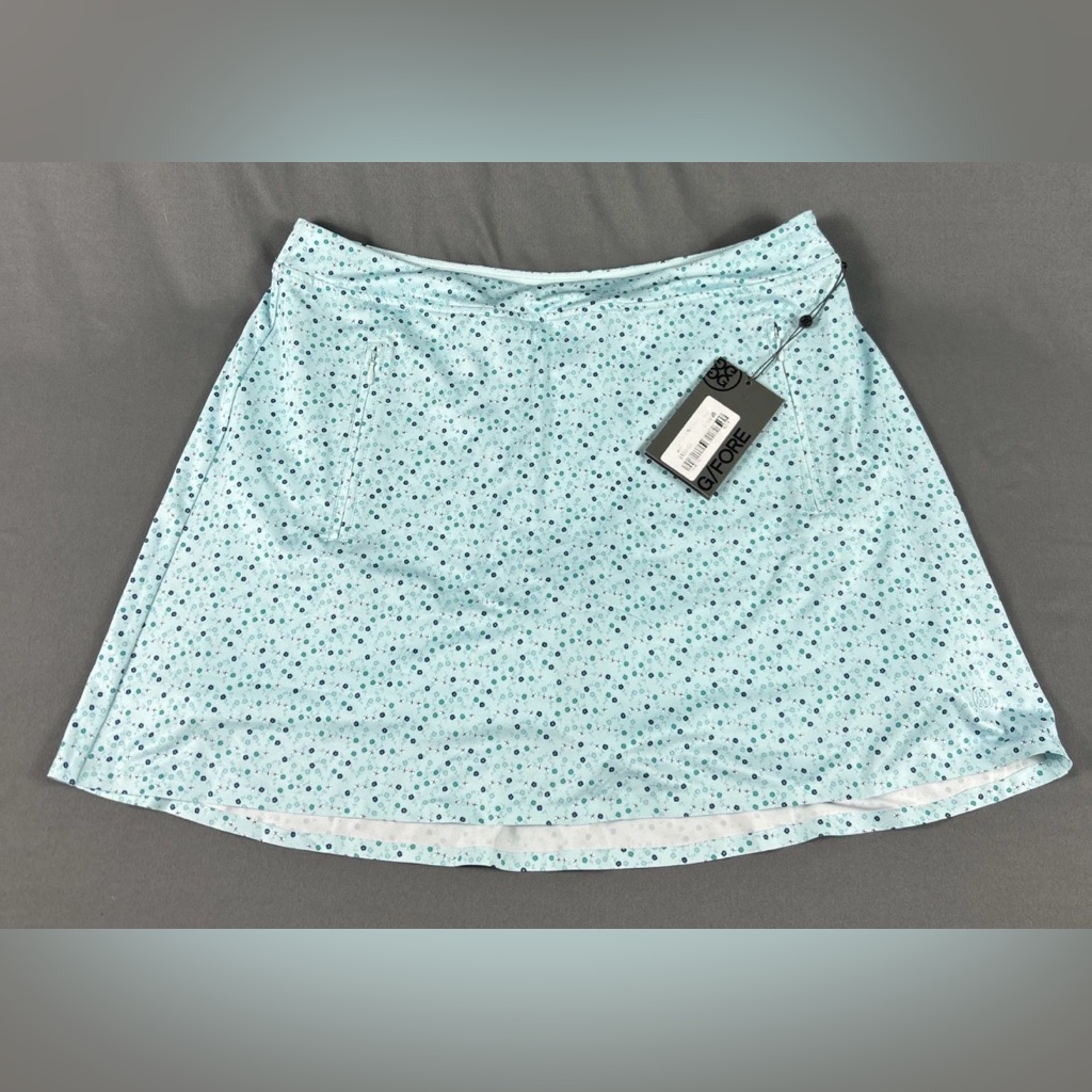 G/Fore G4 Womens Golf Skort Aye Papi Floral Print Large Blue Polyester